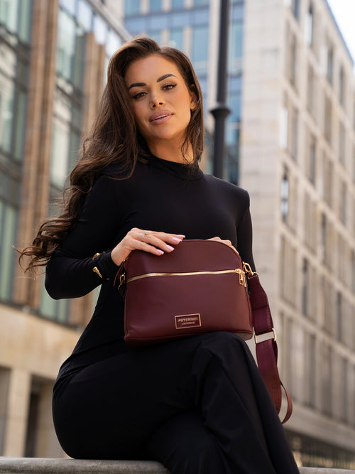 Peterson — дамска crossbody чанта, бордо